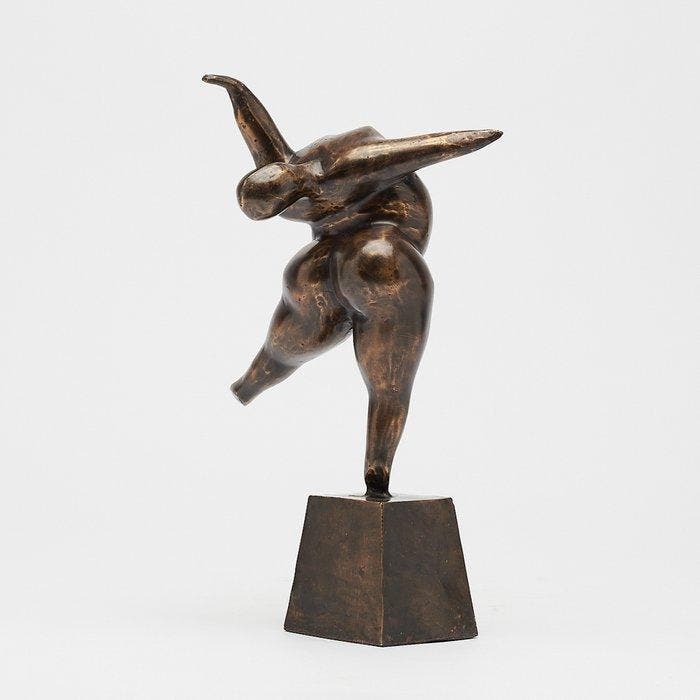 Beeld, NO RESERVE PRICE - Voluptuous Balancing Backbend Lady, Antiek en Kunst, Kunst | Designobjecten