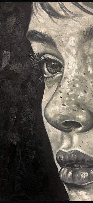 Nguyen Robert - Visage de lune 80 60 cm