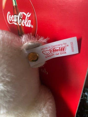 Steiff/Coca-Cola Polar Bear pup - Ours en peluche -
