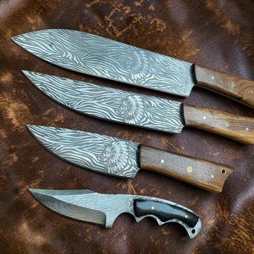 Keukenmes - Kitchen knife set - Handgemaakte, Antiek en Kunst