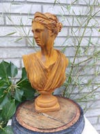 Beeld, Bust of Greek goddess - Artemis - 30 cm - Gietijzer