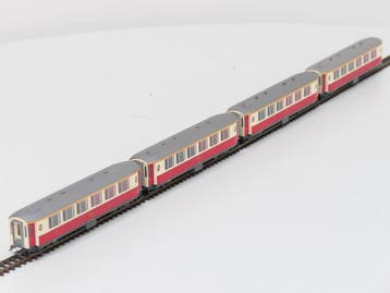 Schaal H0m Bemo 3272/s set van 4 salonrijtuigen A 1141 -..., Hobby en Vrije tijd, Modeltreinen | H0, Gelijkstroom, Overige typen