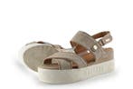 Mustang Sandalen in maat 38 Beige, Verzenden, Beige, Sandalen of Muiltjes, Zo goed als nieuw