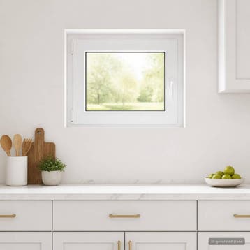 vidaXL Kleur binnenkant kelderraam Wit RISOR 50 x 55 cm, Verzenden, Nieuw