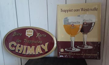 Westmalle chimay - Panneau - Métal, Antiquités & Art