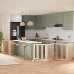 vidaXL Hondenhek inklapbaar met deur 12 panelen 960 cm, Verzenden, Nieuw