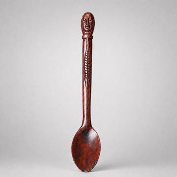 Cuillère cérémonielle crocodile 48 cm années 1960-70 - Gouro
