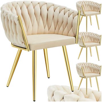 Set eetkamerstoelen Astano fluweel, knoopdesign, Huis en Inrichting, Stoelen, Verzenden, Nieuw