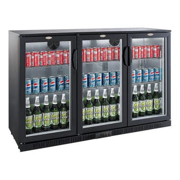Barkoelkast | 330L | Zwart | 0°C/+10°C | Statisch +, Verzenden