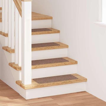 vidaXL Antislip Trapmatten 15 st 60 x 25 cm Bruin PP, Doe-het-zelf en Bouw, Verzenden, Nieuw