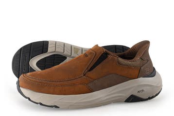 Skechers Sneakers in maat 42 Bruin, Kleding | Heren, Bruin, Verzenden, Zo goed als nieuw, Skechers