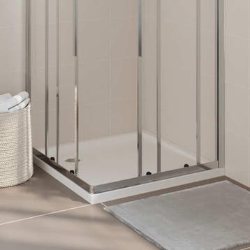 vidaXL Douchebak vierkant 80x80 cm ABS wit, Verzenden, Nieuw