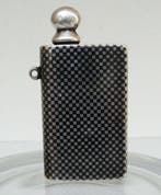 German 900 silver niello taper holder (match striker) -