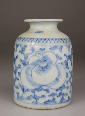 Vaas van porselein Blauw-Wit - Porselein - China - Qing –