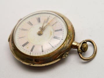 Antique - 800 Silver La Chatelaine - mechanical pocket watch, Nieuw