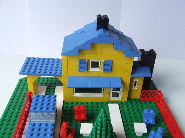 Lego Set - 361-1 - Classic - Casa com jardim para beber chá., Kinderen en Baby's, Speelgoed | Duplo en Lego