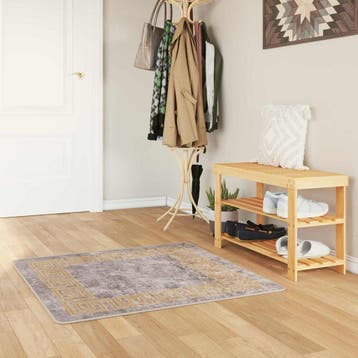 vidaXL Tapijt Runner MARSA Grijs en Goud 100 x 100 cm, Verzenden