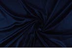 10 meter stretch fluweel - Marineblauw, Hobby en Vrije tijd, Stoffen en Lappen, Overige kleuren, Verzenden, 120 cm of meer, Polyester