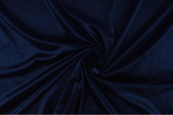 10 meter stretch fluweel - Marineblauw, Hobby en Vrije tijd, Stoffen en Lappen, 120 cm of meer, 200 cm of meer, Overige kleuren