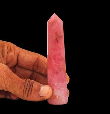 Lot de 1 kg de pointes de quartz rose naturel – Inde –