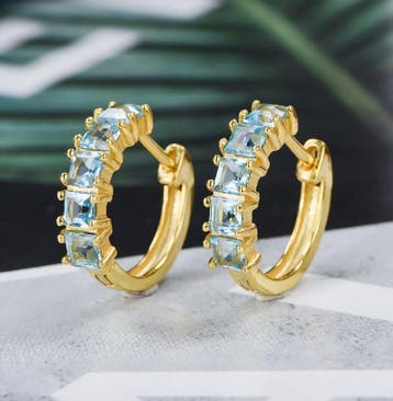 Sans prix de réserve - Boucles doreilles Argent, Plaqué or, Handtassen en Accessoires, Oorbellen, Nieuw