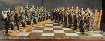 Schaakspel - Guerra de Troya. Gran tamaño - Hars, hout