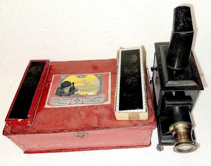 Gebrüder Bing Nürnberg Laterna Magica met olielamp, 33, TV, Hi-fi & Vidéo, Appareils photo analogiques