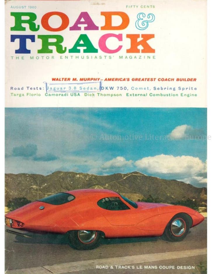 1960 ROAD AND TRACK MAGAZINE AUGUSTUS ENGELS, Boeken, Auto's | Folders en Tijdschriften, Ophalen of Verzenden