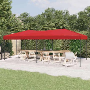 vidaXL Partytent inklapbaar 3x6 m rood, Verzenden