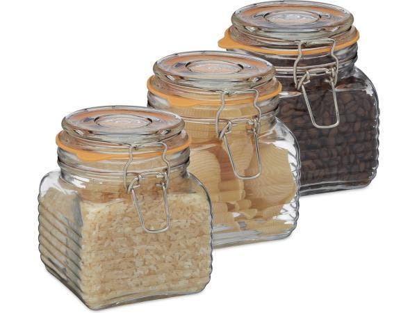 Veiling - Voorraadpotten - set van 3 - 750 ml, Huis en Inrichting, Keuken | Potten en Pannen, Nieuw