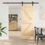 vidaXL Schuifdeur NARVIK Naturel en Zwart 70 x 210 cm (213,5, Verzenden, Nieuw