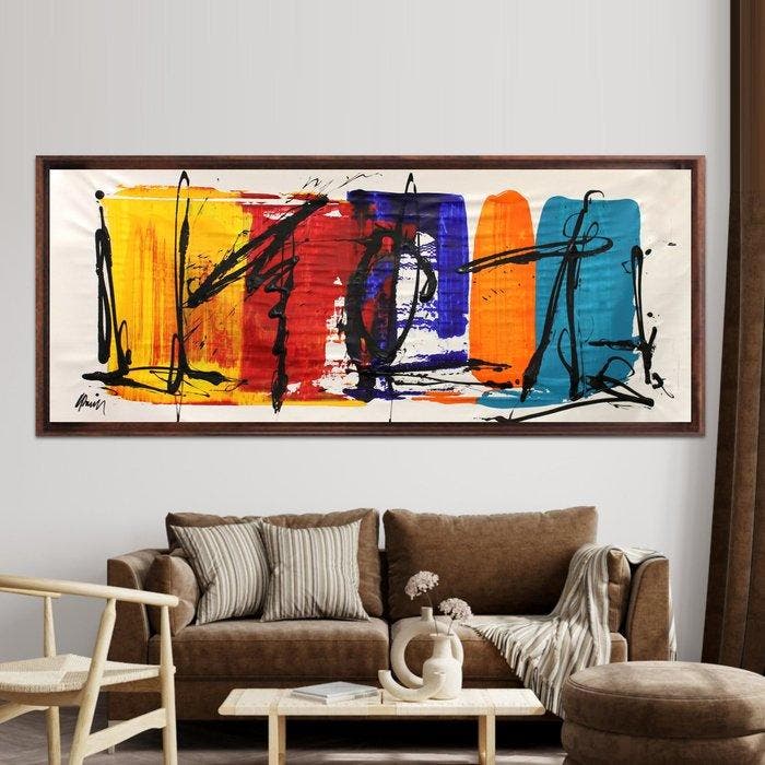 Giuseppe Panzica - Vol. 3606 - Panorama - (80x200 XXL), Antiek en Kunst, Kunst | Schilderijen | Modern