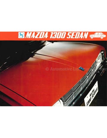 1975 MAZDA 1300 SEDAN BROCHURE ENGELS, Ophalen of Verzenden