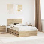 vidaXL Bedframe met lade Sonoma Eik 120 x 190 cm, Verzenden
