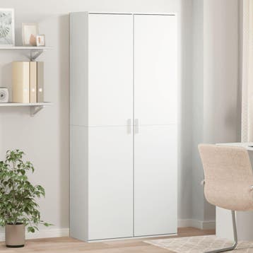 vidaXL Hoge kast 80x35x180 cm bewerkt hout wit, Huis en Inrichting, Verzenden, Nieuw