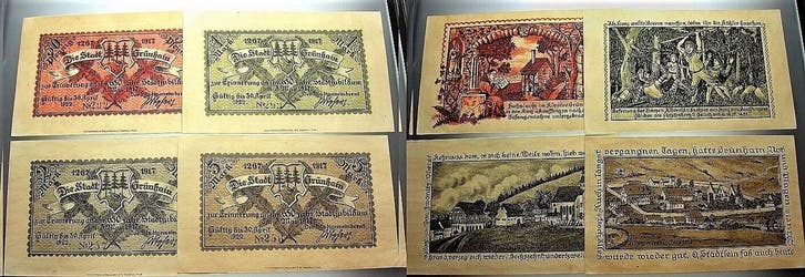 50 Pfennig + 1 + 2 + 5 Mark 3 5 1917(ende 1921)-30 4 1922..., Postzegels en Munten, Munten | Nederland, Verzenden