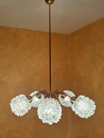 Kroonluchter - Mid-Century Modern Sputnik-kroonlantaarn –