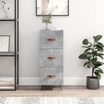 vidaXL Dressoir 34,5x34x90 cm bewerkt hout betongrijs, Huis en Inrichting, Kasten | Dressoirs, Verzenden, Nieuw