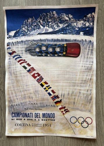Bob - Campionati del Mondo Cortina 1954 Olimpiadi Invernali