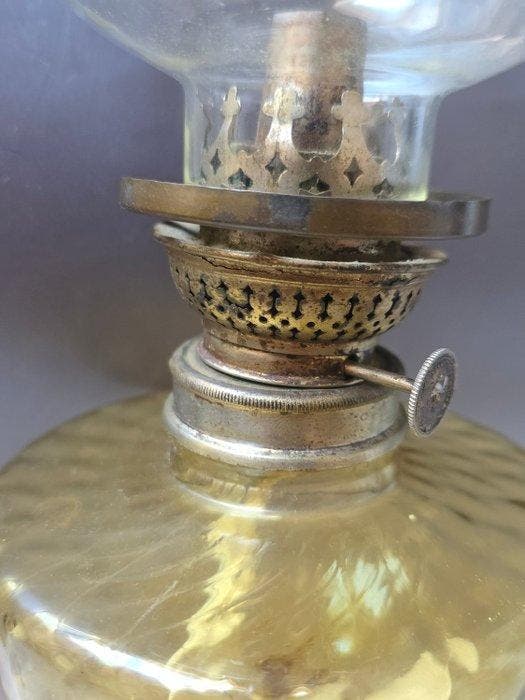 Kosmos Brenner - Olielamp - Amber Swirl, Antiquités & Art, Antiquités | Autres Antiquités