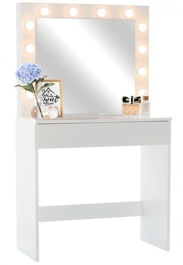 Witte Make-up Tafel | Retour deal | Snel weg = extra voor..., Verzenden, 100 tot 150 cm, 50 tot 100 cm, Zo goed als nieuw