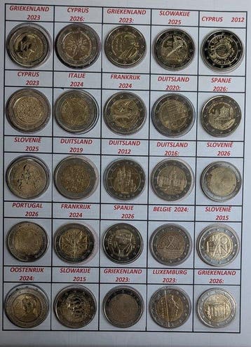 Europa. 2 Euro 2015/2026 (25 coins) (Zonder minimumprijs)