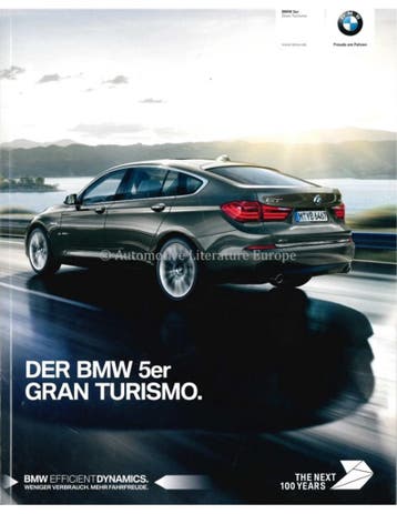 2016 BMW 5 SERIE GRAN TURISMO BROCHURE DUITS, Ophalen of Verzenden