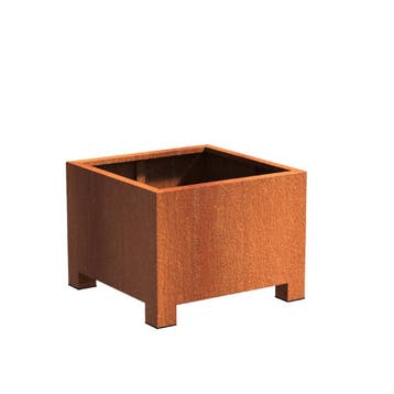 Cortenstaal plantenbak 80x80x60cm - Met poten, Tuin en Terras, Vierkant, Nieuw, Metaal, 60 tot 100 cm