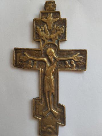 Icoon - Kruisiging van Christus - Brons