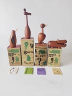 Figuur - Vier vintage houten dieren Royal Pet, Antiek en Kunst
