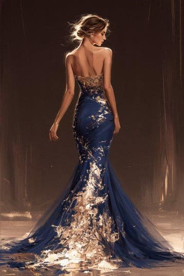 Iconica - Grace in Deep Blue - unique 1/1 XXL (150 x 100 cm)