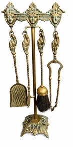 Openhaard accessoire (5) - Messing - Decoraties met vogels