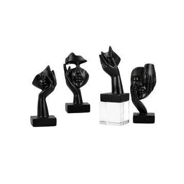 Decoratief ornament (4) - Set of Four Modern Figurative Art