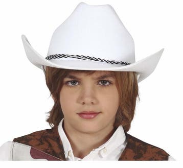 Witte Cowboy Hoed Kind, Verzenden, Nieuw